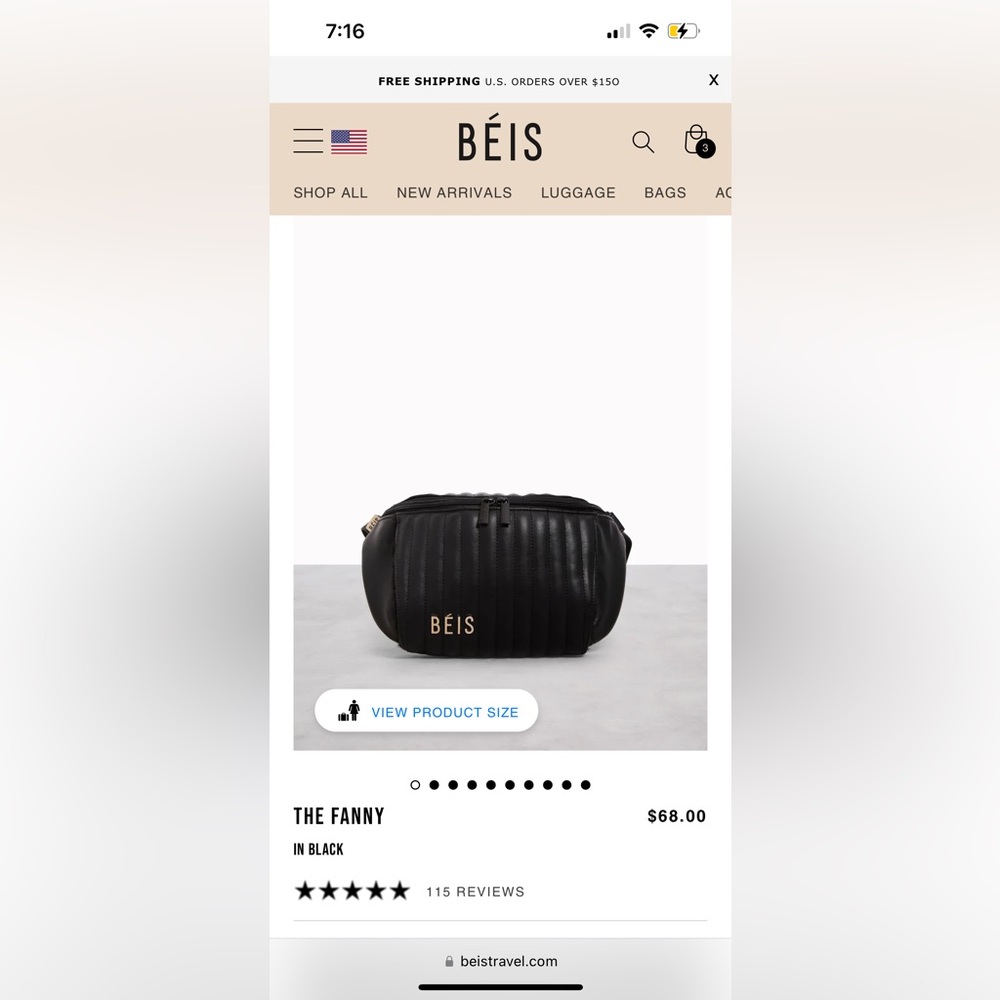 Beis - Limited Edition The Fanny in Black